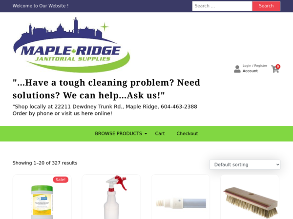 Maple Ridge Janitorial Supplies 'order Pick-Up Desk'